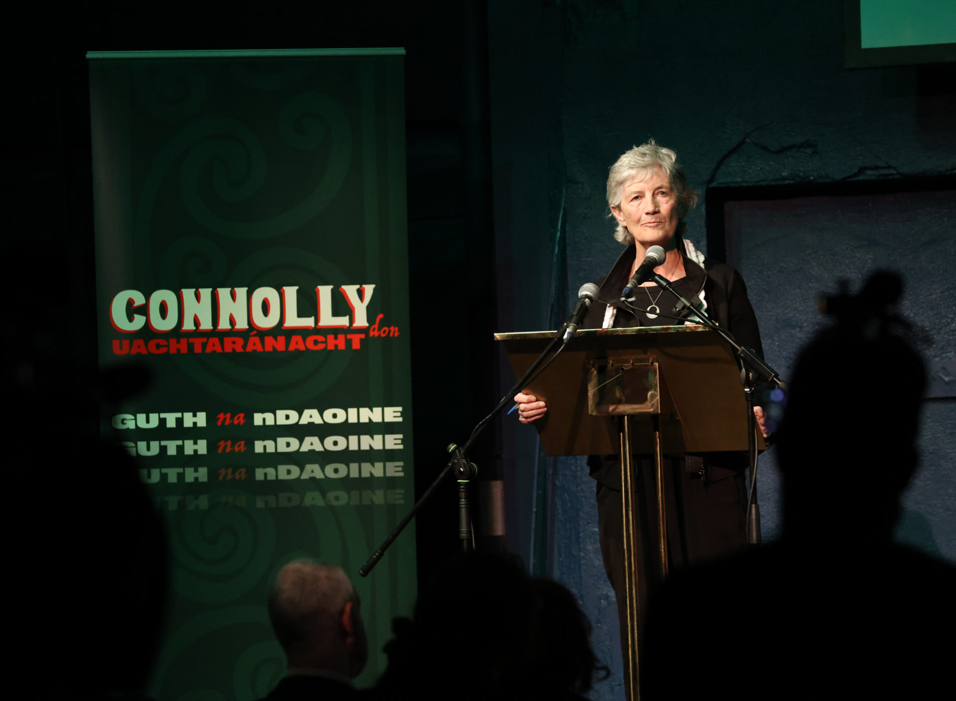 22/09/2025 Dublin, Ireland. Catherine Connolly speaks at the launch of her presidential campaign, Guth na nDaoine, at The Complex, Smithfield, Dublin. Photograph: Sasko Lazarov / © RollingNews.ie