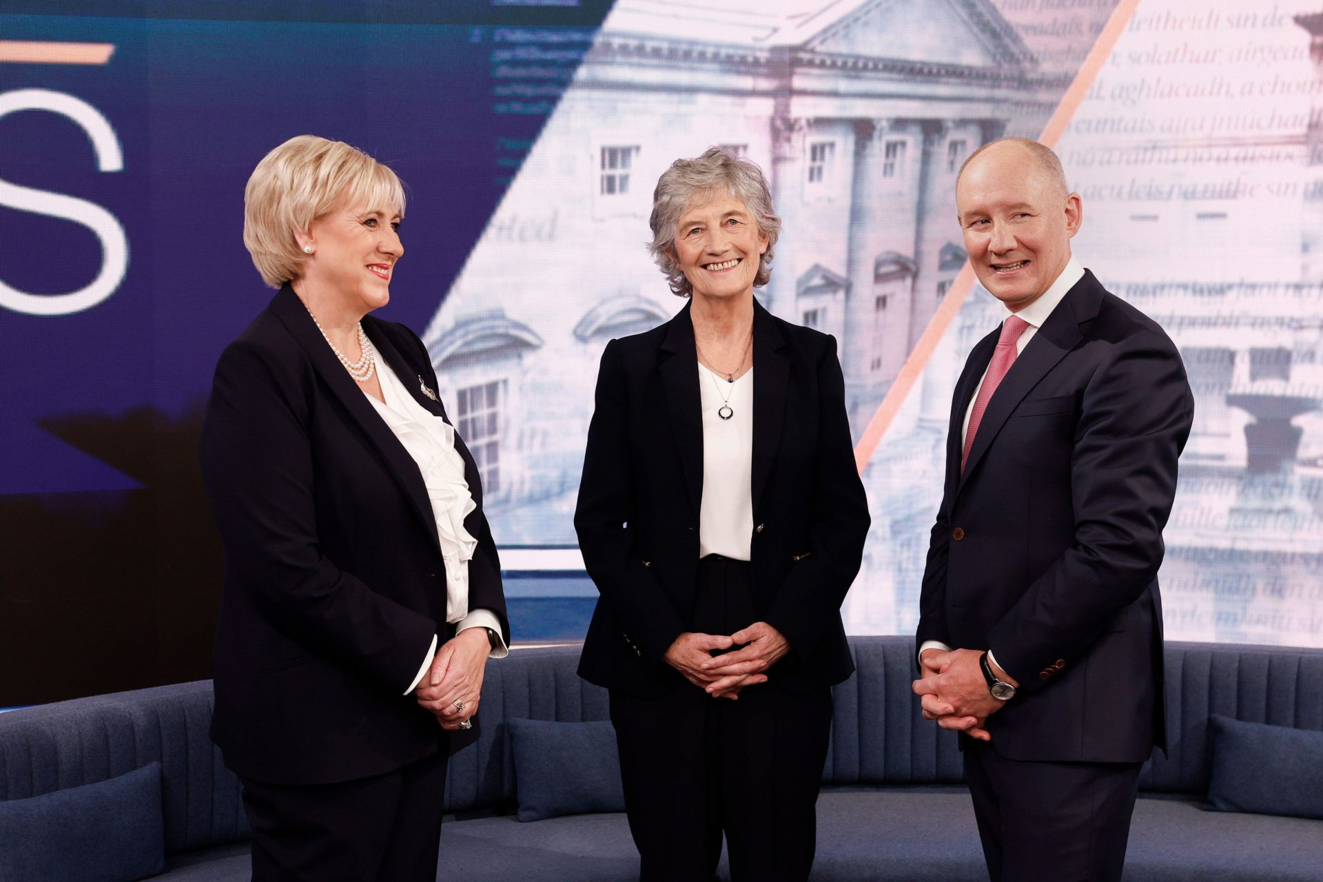 Irish presidential candidates, (left to right) Fine Gael's candidate Heather Humphreys, independent candidate Catherine Connolly, who is backed by Sinn Fein and former Fianna Fail candidate Jim Gavin.