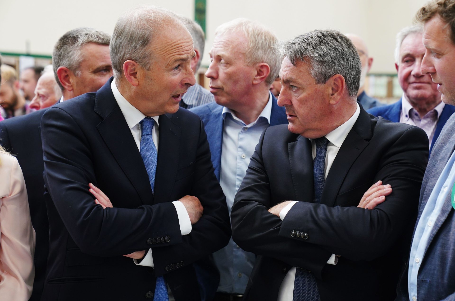 Fianna Fail?s Billy Kelleher (right) with Tanaiste and party leader Micheal Martin (left).