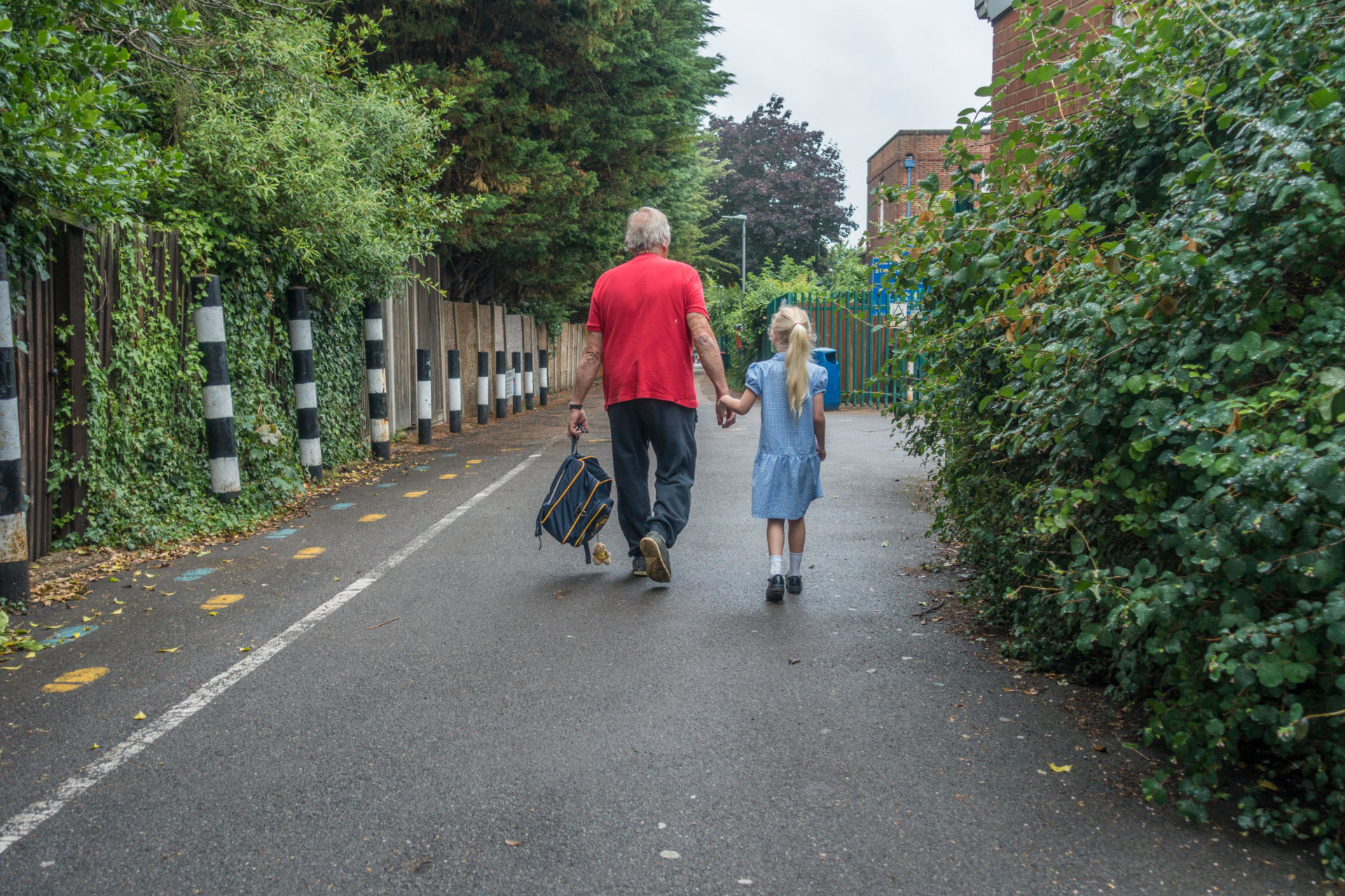 Walk to school with Granddad.