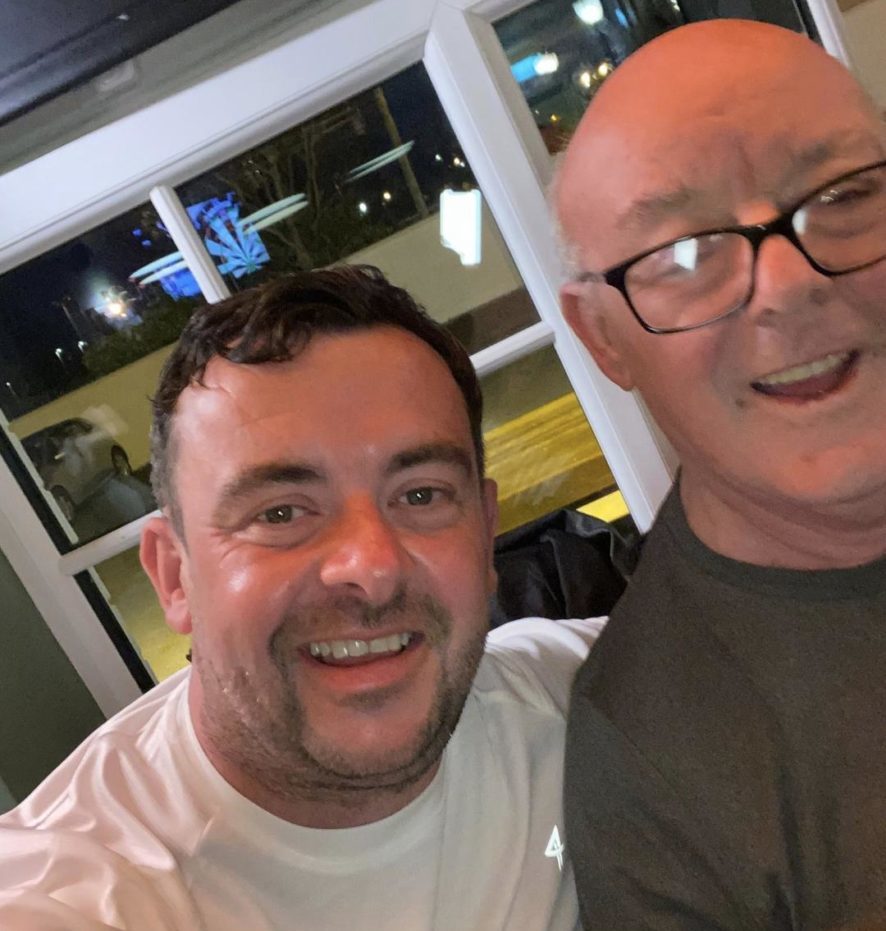 Noel McCarthy and his father. Image: Supplied.