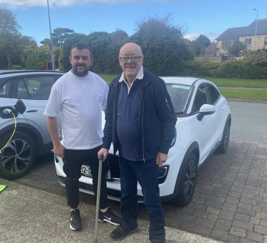 Noel McCarthy and his father. Image: Supplied.