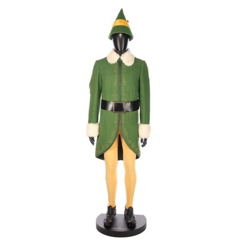 139. Buddy's (Will Ferrell) Hero Elf Costume with Screen-matched Tunic and Replica Hat for auction Propstore Winter Entertainment live sale in London, December 2025