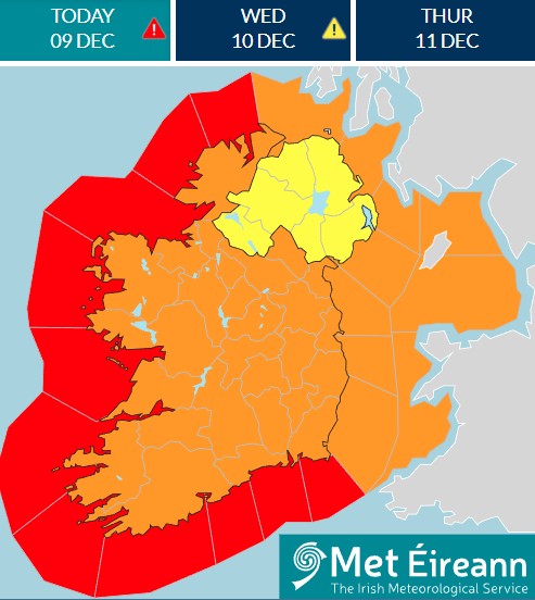 Status Orange Weather Alert For Dublin As Storm Bram Hits