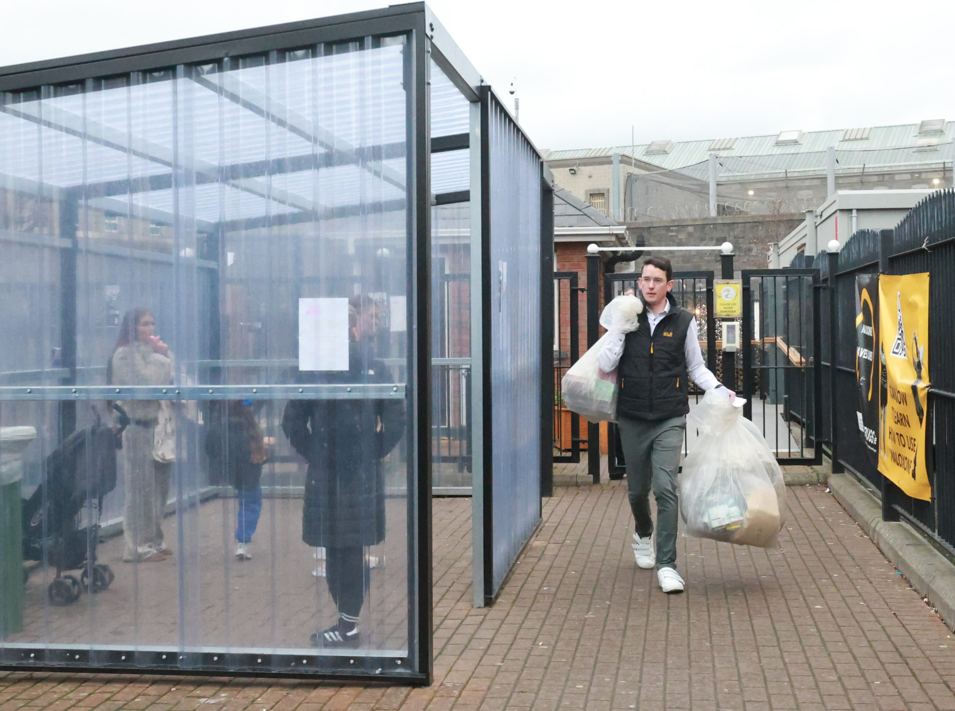 14/01/2026 Dublin, Ireland. Enoch Burke with bags of his belonging after being released from Mountjoy Prison today. This follows a High Court decision allowing his temporary freedom to prepare a legal challenge against a disciplinary appeals panel reviewing his dismissal from Wilson’s Hospital School. High Court judge Brian Cregan said Burke had raised substantive and credible concerns about the panel and ordered his release in the interests of the administration of justice, on the strict condition that he does not return to the school premises.. Photograph: Sasko Lazarov / © RollingNews.ie