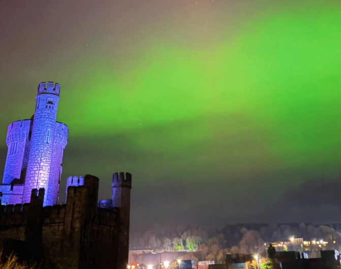 The Northern Lights were visible over Cork last night.Many people were watching the red and gree...