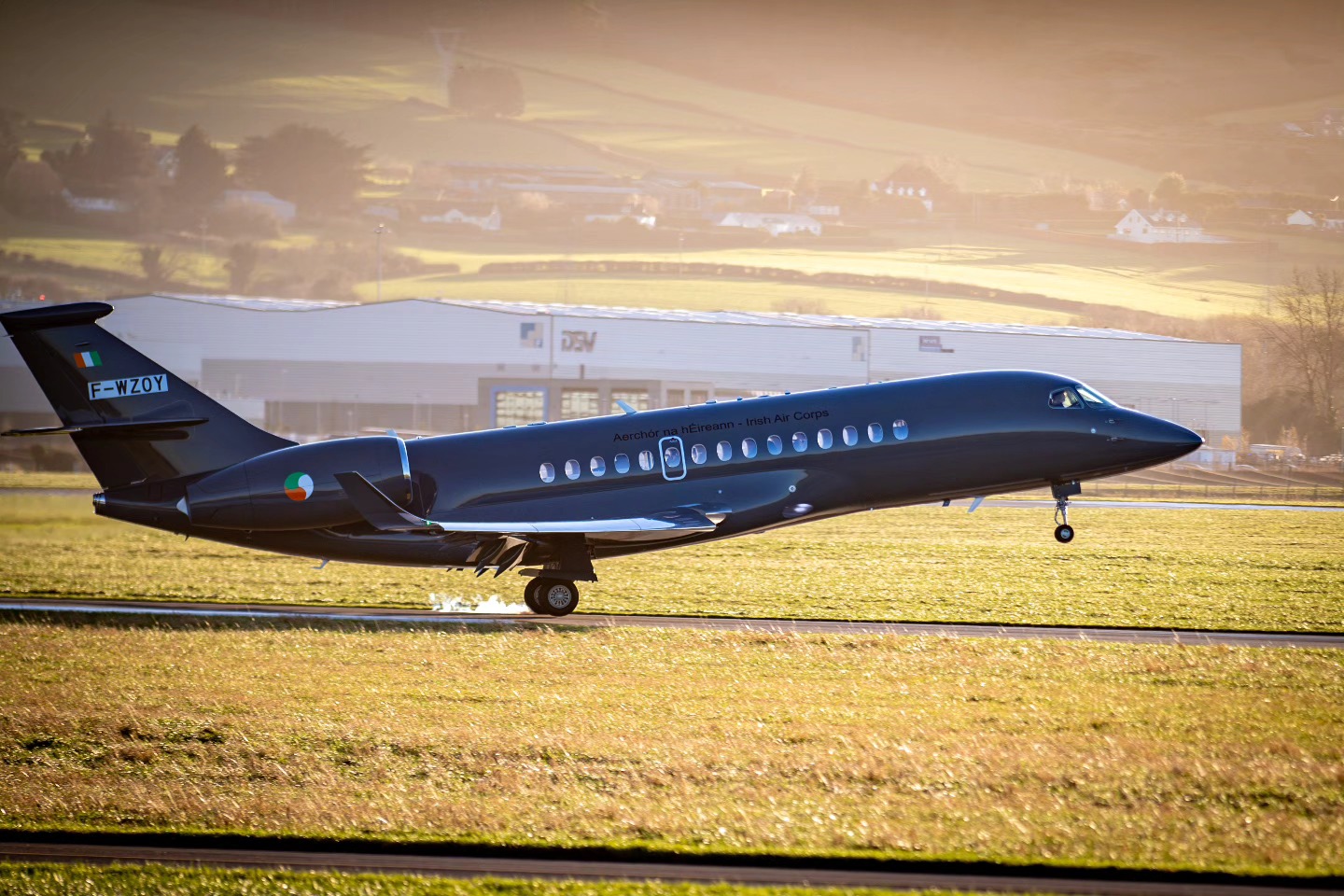 The new Government jet is a Dassult Falcon 6x, which made it France and delivered to the Air Corps in December last year. 