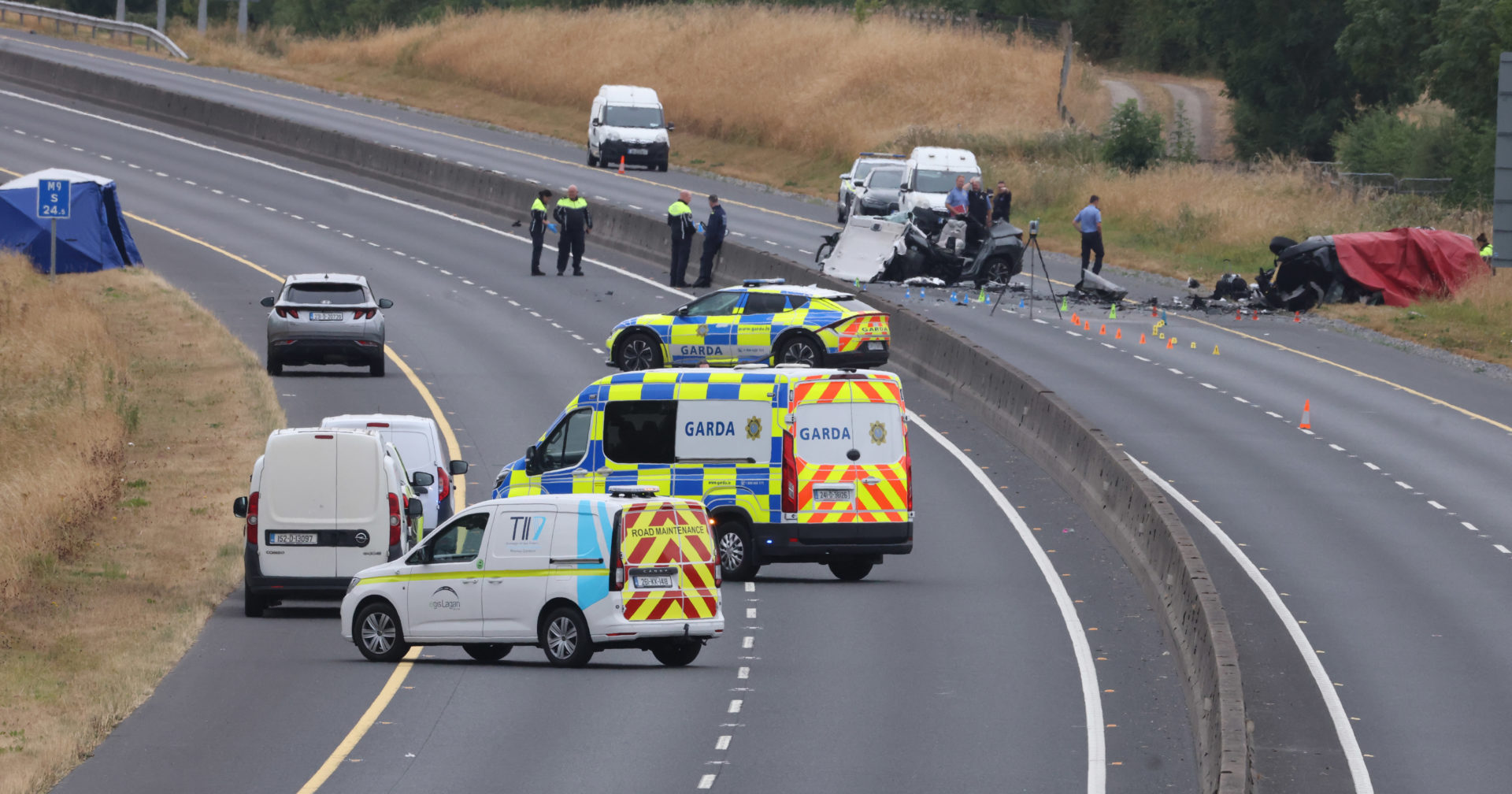 Five Teenage Boys Killed and Four People Injured in M9 Road Crash
